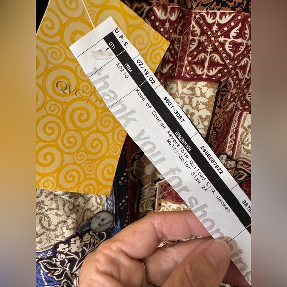 Koos of Course Reversible Quilted Silk Jacket size 2X Blue Red Button Front‎ NWT - Picture 7 of 7